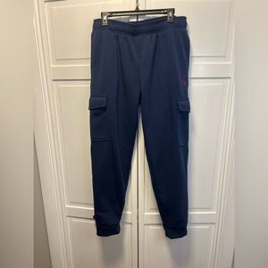 U.S. Polo Assn. Fleece Cargo Joggers Size Men’s Large Color Navy Blue